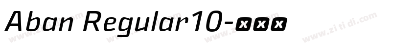 Aban Regular10字体转换